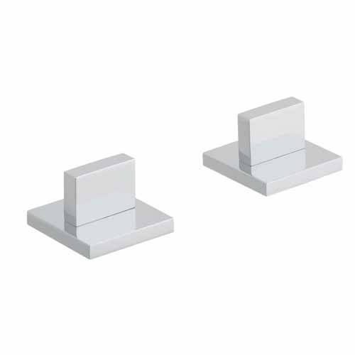 Larger image of Vado Geo Deck Mounted Stop Valves 3/4" (Chrome).