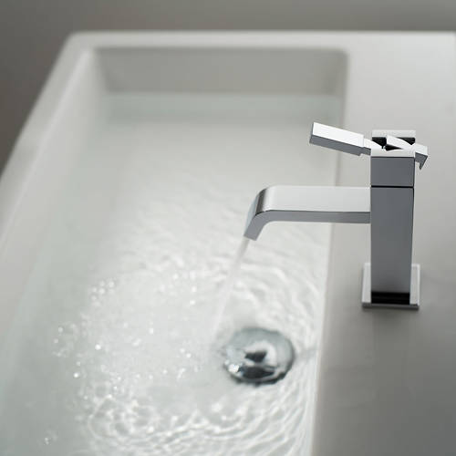 Example image of Vado Geo Slimline Basin Mixer Tap (Chrome).