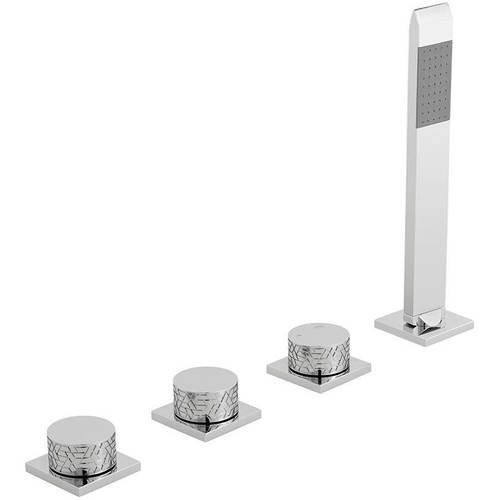 Larger image of Vado Omika 4 Hole Bath Shower Mixer Tap Without Spout (Use With Bath Filler).
