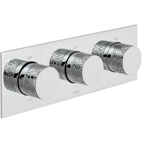 Larger image of Vado Omika Thermostatic Shower Valve With 3 Outlets & All Flow (Chrome).