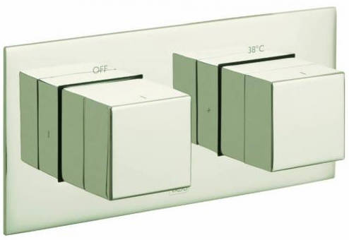 Larger image of Vado Notion Thermostatic Shower Valve With 2 Outlets (3/4" Bright Nickel).