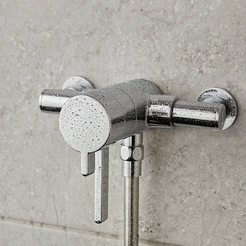 Example image of Vado Shower Packs Exposed Thermostatic Shower Valve & Rail Kit.