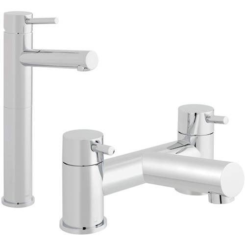 Larger image of Vado Zoo Extended Basin & Bath Filler Tap Pack (Chrome).