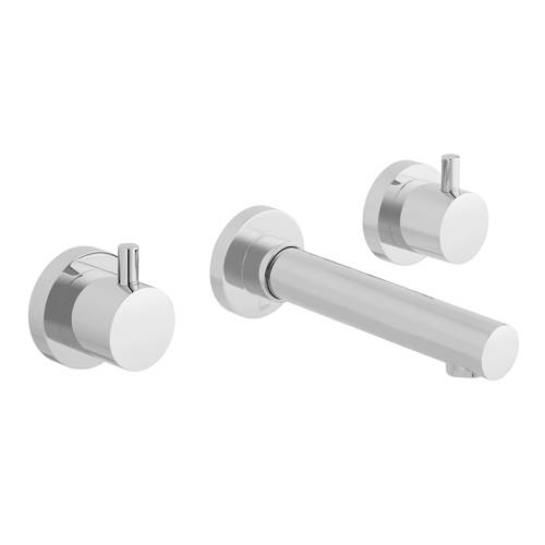 Larger image of Vado Zoo Wall Mounted 3 Hole Basin Mixer Tap (Chrome).