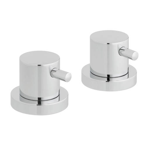 Larger image of Vado Zoo 2 x Deck Mounted Stop Valves 3/4"  (Chrome).