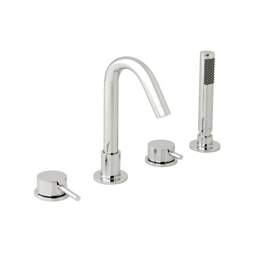 Larger image of Vado Zoo 4 Hole Bath Shower Mixer Tap (Chrome).