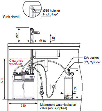 Example image of Zip G5 Classic Boiling Hot Water, Chilled & Sparkling Tap (Gloss Black).